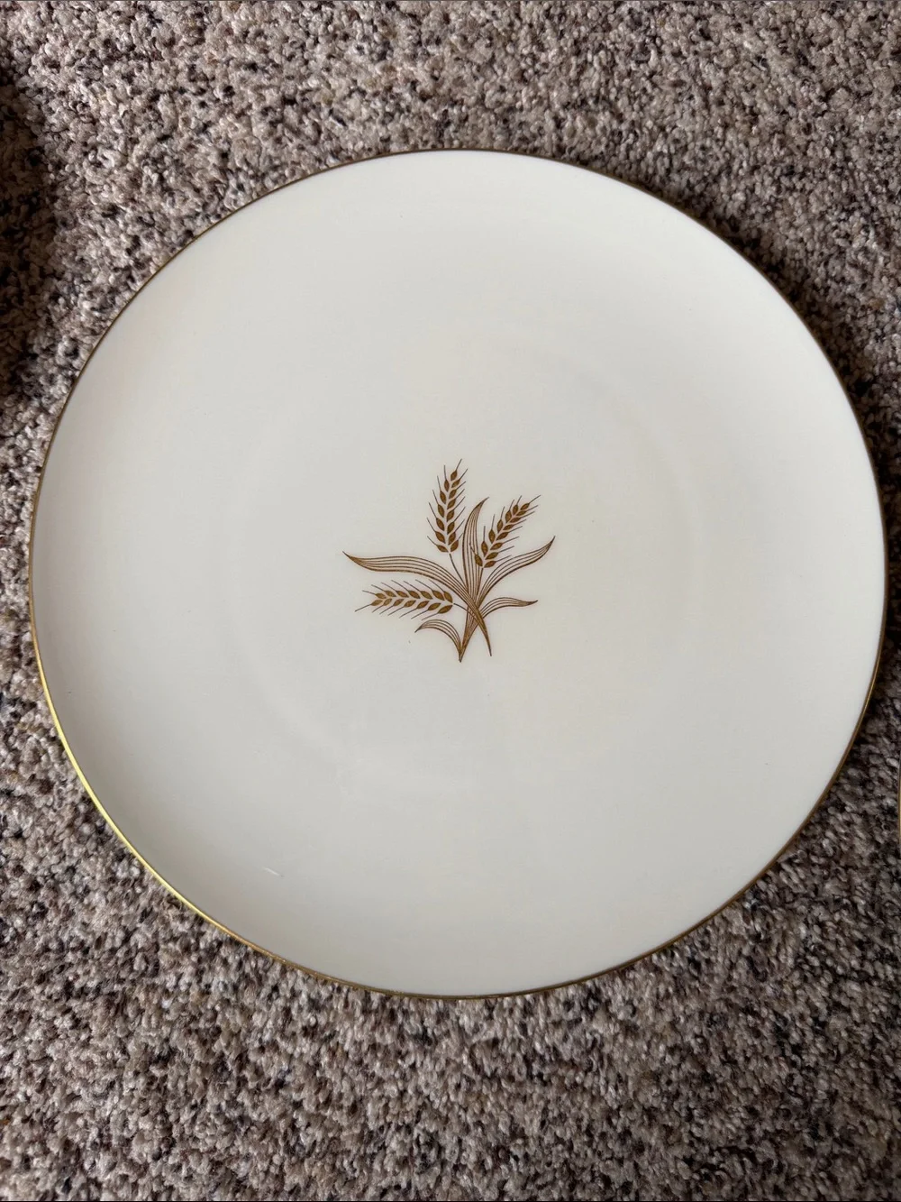 Vintage Lenox Harvest (Wheat / R-442) Fine Bone China Dinner Plates (set of 4)
